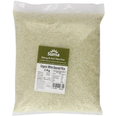 Image of Suma Organic White Basmati Rice 3 kg