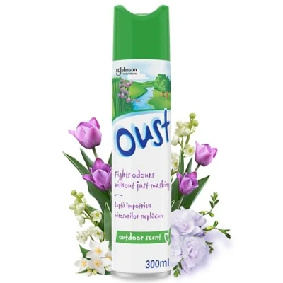 Image of Oust Odour Eliminator Aerosol Air Freshener Outdoor Scent, 300ml
