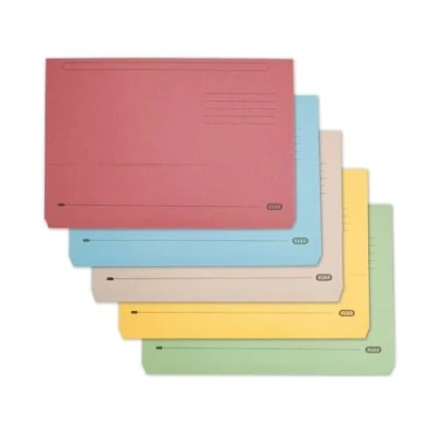 Image of Elba A4+ Document Wallets, Assorted Colours, Pack of 50 Foolscap Folders