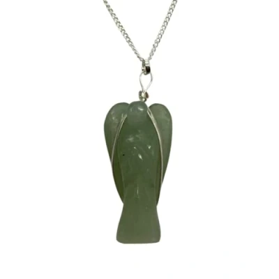 Image of VIE Naturals Crystal Angel Pendant, 3 4cm, Green Aventurine