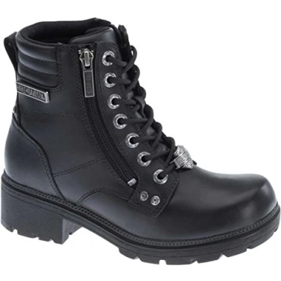 Image of HARLEY DAVIDSON FOOTWEAR Womens D83877 Inman Mills Black Size: 5.5