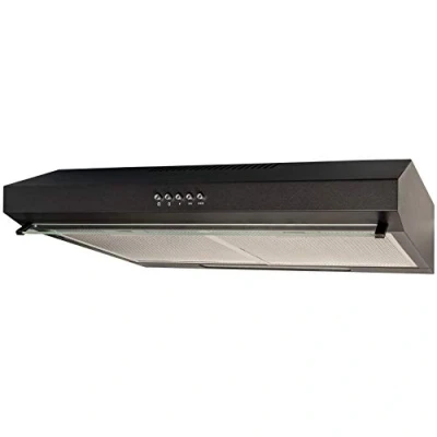 Image of SIA VSR60BL 60cm Black Slim Visor Cooker Hood Kitchen Extractor Fan