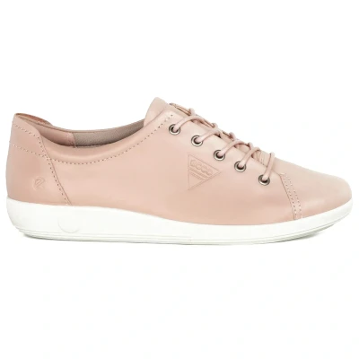 Image of ECCO Womens Soft 2.0 206503 Leather Rose Dust Trainers 7.5 UK