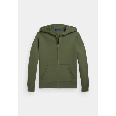 Image of Polo Ralph Lauren Fleece Fullzip Hoodie Zipup sweatshirt, Size: 14 16y, Mint olive