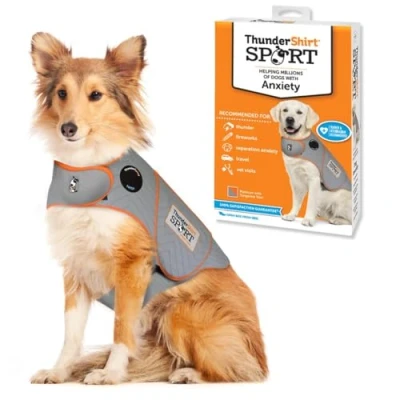 Image of Thundershirt dogs Dog Anxiety Jacket, Platinum, Large 41 64 lbs UK