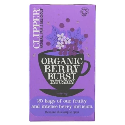 Image of Clipper Organic Wild Berry Envelopes 25bag X 5 (Pack of 5)