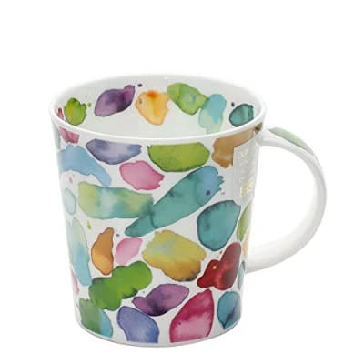 Image of Dunoon Cairngorm Fine Bone China Mug Blobs! Green