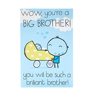 Image of Big Brother Card for New Baby Congratulations