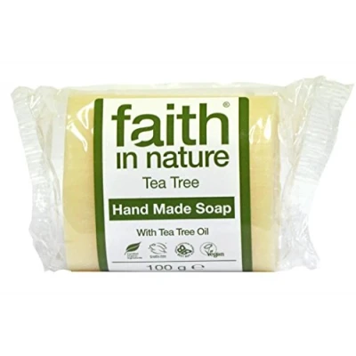 Image of Faith In Nature Hand Made Tea Tree Soap With Oil 100g