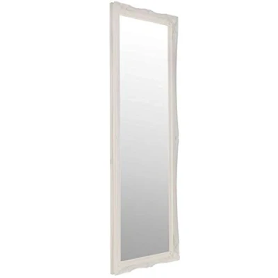 Image of MirrorOutlet Full length Shabby Chic Tall White wall Mirror: 122 x 41cm