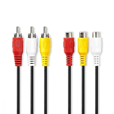 Image of NEDIS Composite Video Cable 3 x RCA Male Female