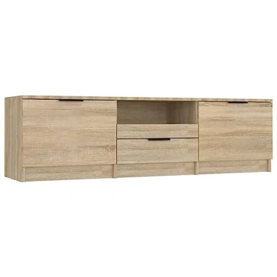 Image of vidaXL TV Cabinet Entertainment Centre Console Media Unit HiFi Side Home Indoor Kitchen Office Furniture Sonoma Oak Engineered Wood