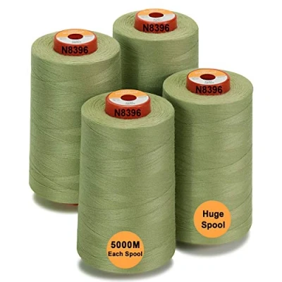 Image of New brothread 28 Options 4 Large Cones of 5000M Each All Purpose Polyester Sewing Thread 40S/2 (Tex27) for Sewing, Quilting, Piecing, Serger and Overlock Kiwi