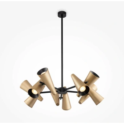 Image of Maytoni Giro Modern 10 Light Multi Arm Pendant Ceiling Brass GU10