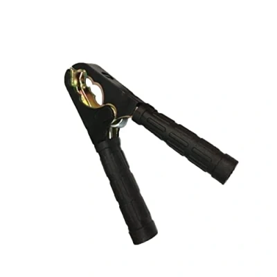 Image of KafTon 100A Pair of Red Black Insulated Electrical Crocodile Alligator Jump Lead Clips Booster Clamps (1 Black)