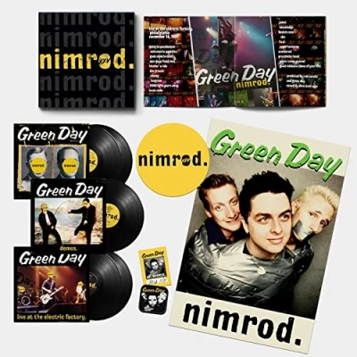 Image of Green Day Nimrod Silver vinyl Deluxe Edition 5 LP box set Sealed 2023 UK 093624869474