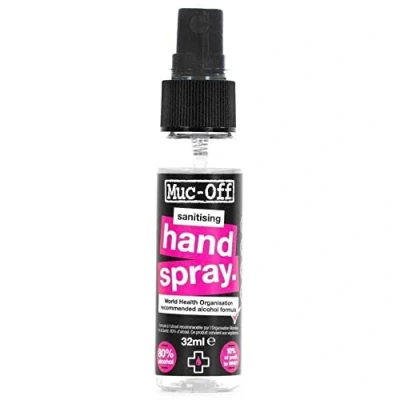 Image of Muc Off Antibacterial Hand Sanitiser, 32ml 80% Alcohol Wash Effective Sanitiser Spray for Home, Office and Travel