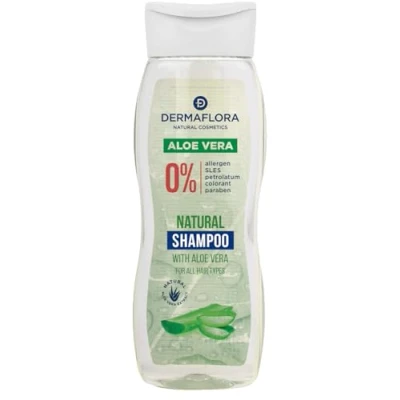 Image of Dermaflora Aloe Vera Shampoo 250ml Gentle, Hydrating for Sensitive Scalp Anti Dandruff &amp; Soothing, Suitable Daily Use