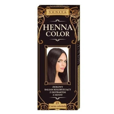 Image of Henna Color 19 Dark Chocolate Hair Balm Colour Effect Natural Dye Hen Eco