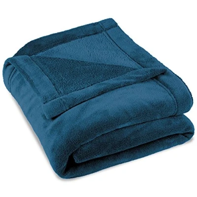 Image of CelinaTex Montreal cuddly blanket microfibre Coral fleece 150 x 200 cm blue