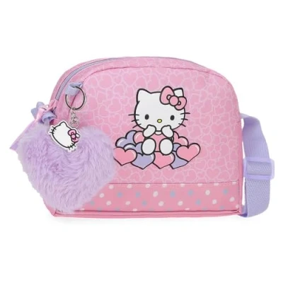 Image of Hello Kitty Hearts &amp; Dots shoulder bag Pink 20.5x16.5x6cm Polyester L, pink,