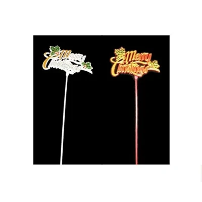 Image of Pack of 24 Assorted Merry Christmas Plastic Florist Picks x 28cm