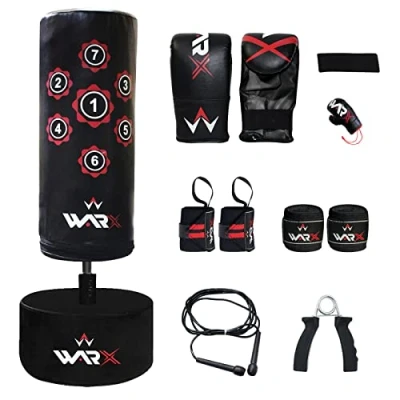 Image of WARX Kids/Junior Free Standing Boxing Punching Bag Stand For Kids Target Heavy Duty Punch Bags Kickboxing MMA Children Kit