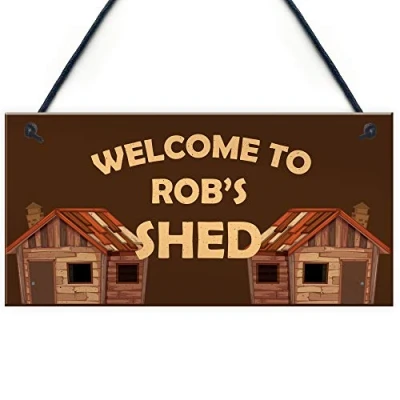 Image of RED OCEAN Personalised Garden Sign Shed Gift For Men Garage Allotment Greenhouse Plaque