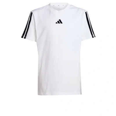 Image of adidas Unisex Kids Essentials 3 Stripes T Shirt, White/Black, 7 8 Years