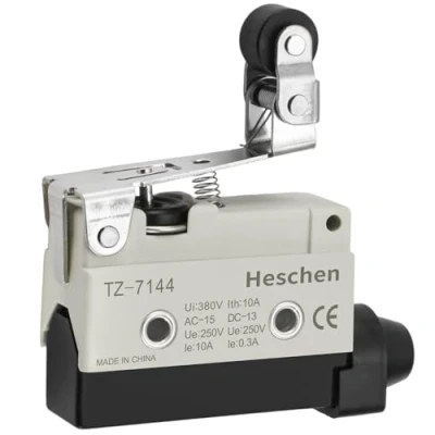 Image of Heschen Horizontal limit switch TZ 7144 single pole snap action roller lever actuator AC 380V 10A for CNN mill