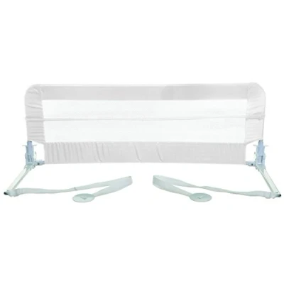 Image of Dreambaby Harrogate Bed Rails Guard Foldable &amp; Portable Safety Barrier Suitable for Flat Bases Measures 109cm Wide x 45.5cm Tall White Model F771