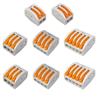 Image of Aiqeer 45 Pcs Lever Nut Wire Connectors Set, Conductor Compact Connectors, Cable Clamp Terminal Block Quick Spring Connector (PCT 212/213/214/215)