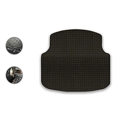 Image of Car Mat Co Tailored Fit Black Heavy Duty Rubber Boot for Mercedes C Class 2007 14 [Saloon]