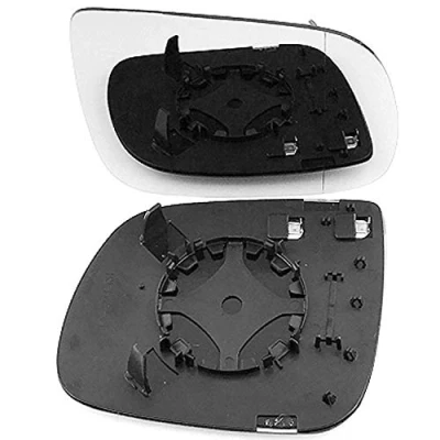 Image of Clip on Heated Base Wide angle Wing Mirror Glass fits Audi Q7 2010 to 2014 Right Driver Side
