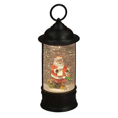 Image of YöL Christmas 29cm Illuminated Water Lantern With Santa Scene Xmas Party Novelty Decorations