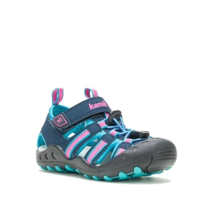 Image of Kamik Girls Crab Closed Toe Sandals, Turquoise (Navy Teal Nte), 6.5 UK