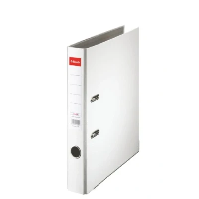 Image of Esselte Essentials 50mm A4 Plastic Lever Arch Files White Pack of 25