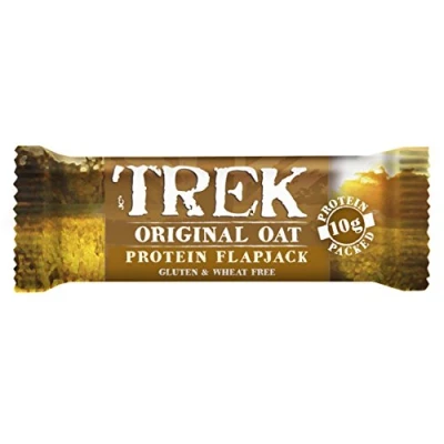 Image of TREK High Protein Flapjack Original Oat Gluten Free Plant Based Vegan Snack 50g x 16 bars