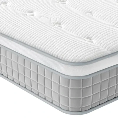 Image of Vesgantti 6FT Super King Mattress, 9.6 Inch Pocket Sprung Mattress with Breathable Foam and Individually Wrapped Spring Medium Firm Feel, Modern Box Top Collection