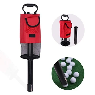 Image of Golf Shag Bag Portable Ball Retriever Pick Up with Removable Tube Practice Collector
