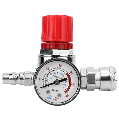 Image of Air Pressure Regulator Valve ◈ Akozon Compressor Switch Control Gauge with Male/Female Connector