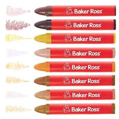 Image of Baker Ross FX819 Skin Tone Crayons Packs of 2 Boxes, Arts and Crafts Supplies for Kids