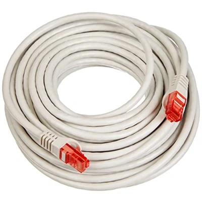 Image of ewent CAT 6 U/UTP Patch Network Ethernet cable, transmission up to 1Gigabit, AWG 26/7, 2 RJ45 connectors. Ideal for fiber optic with Gigabit/LAN regi 10m grey