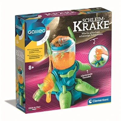 Image of Clementoni Galileo Fun Slime Octopus, Funny Experiments with Sticky and Luminous Substances, Toy for Children from 8 Years, Little Chemists 59277