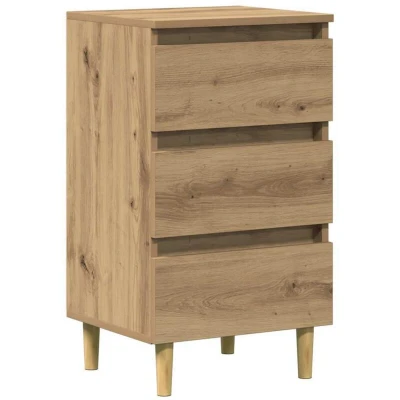 Image of vidaXL Bedside Cabinets 40x35x69 cm Artisan Oak Modern Engineered Wood Nightstands with Storage for Bedroom, Living Room