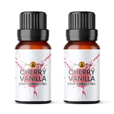 Image of Aroma Energy Cherry Vanilla Fragrance Oil 20ml (2 x 10ml) Highly Scented for Making Candle, Soap, Wax Melt, Diffuser etc