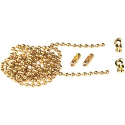 Image of Faithfull CHBALLPB1 Polished Brass Ball Chain Kit