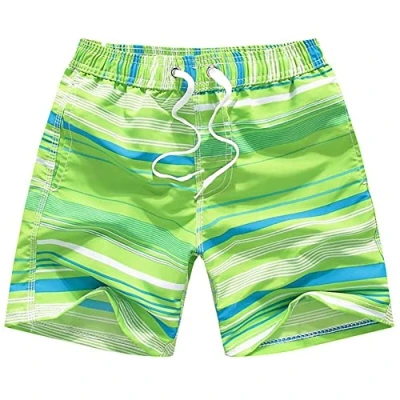 Image of FedMois Boys Swimming Trunks Quick Dry Beach Shorts Boardshorts, Green, 7 8 Years