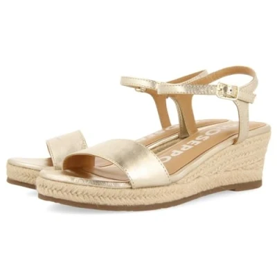 Image of GIOSEPPO Women&#039;s Yalaha Espadrille Wedge Sandal, Platinum, 7 UK