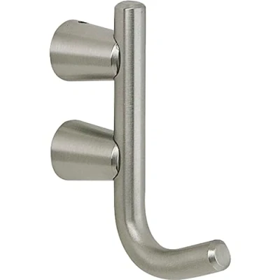 Image of OPO 75 1031 17 Grimme Copan Coat Hook Width mm Height 86 Brushed Stainless Steel Silver